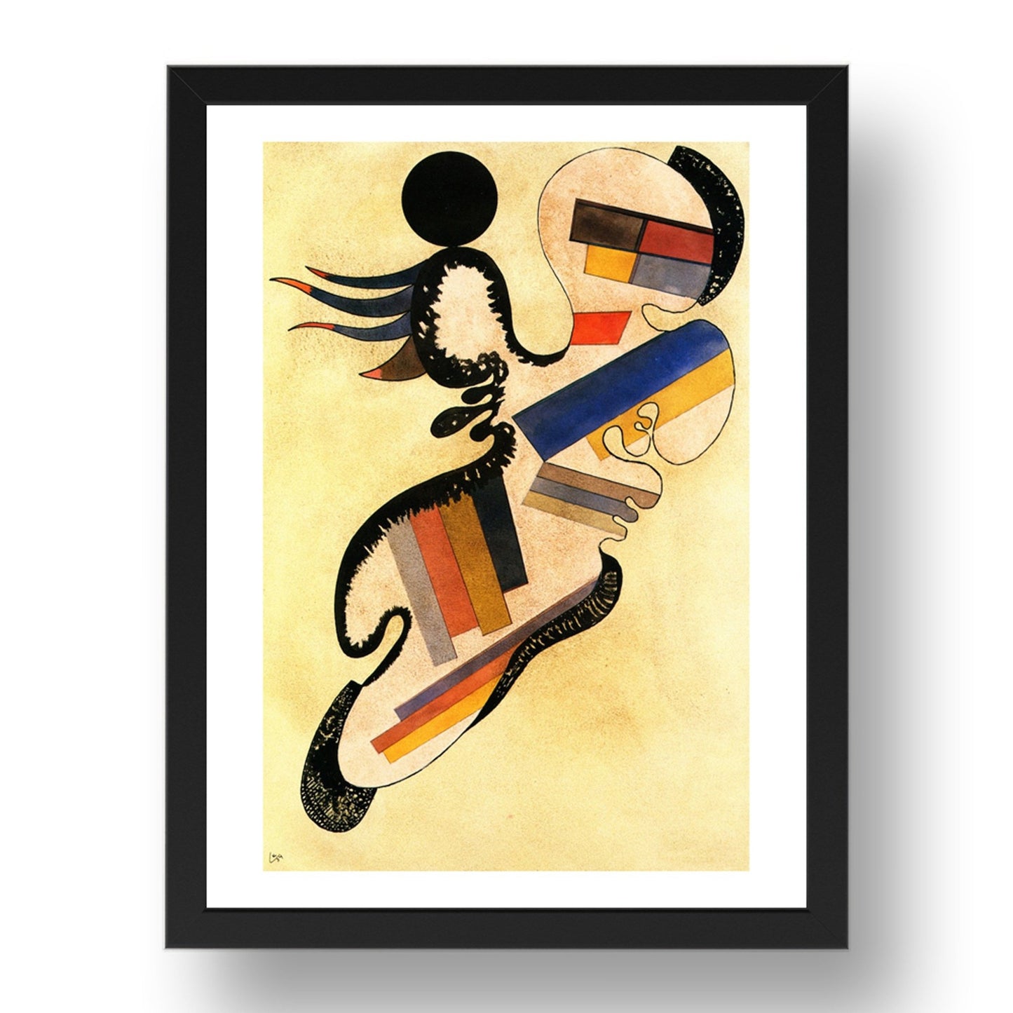 Solitaire 54 1934 by Wassily Kandinsky, 17x13" Frame