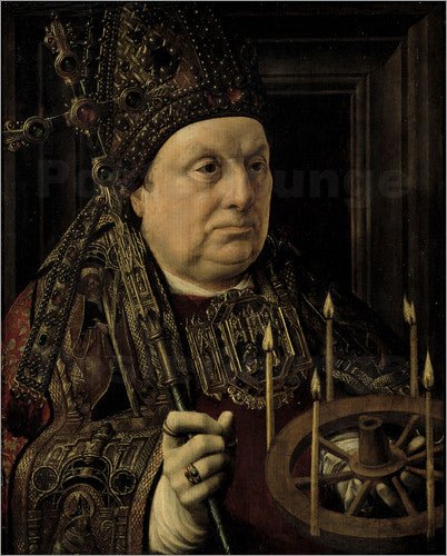 St. Donatian of Rheims by Jan Gossaert, vintage art, modern poster print