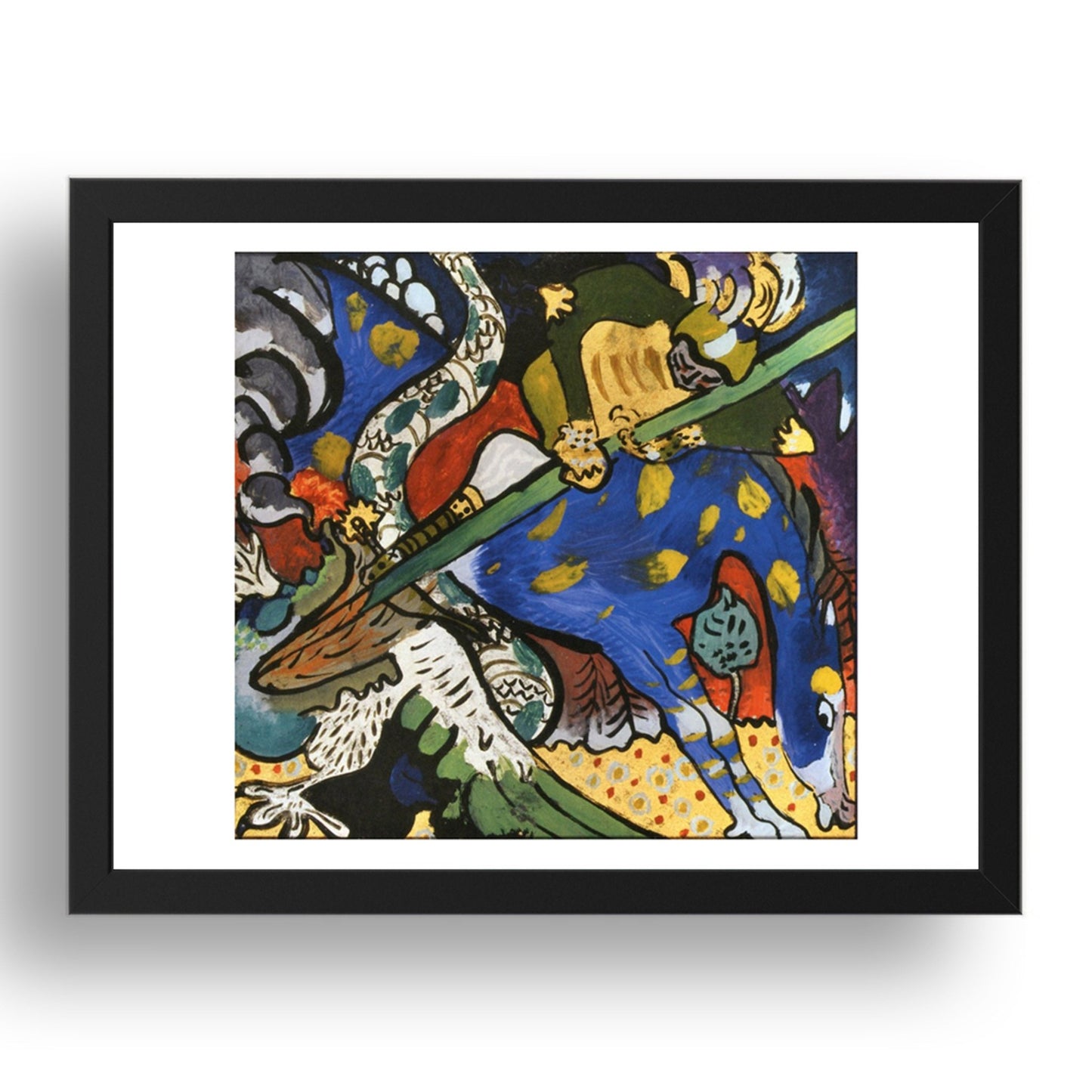 St. George I 1911 by Wassily Kandinsky, 17x13" Frame