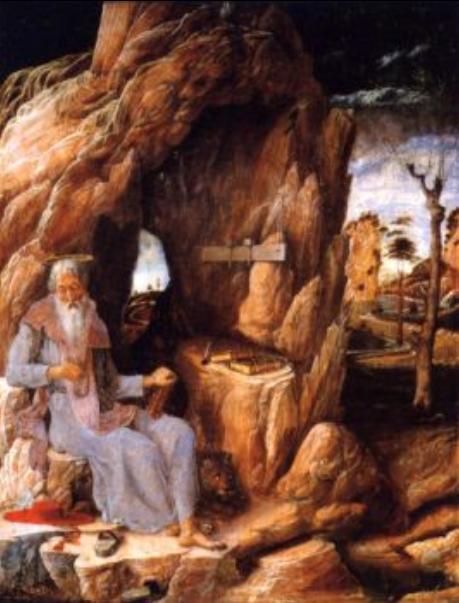 St. Jerome in the Wilderness, vintage artwork by Andrea Mantegna, A3 (16x12") Poster Print