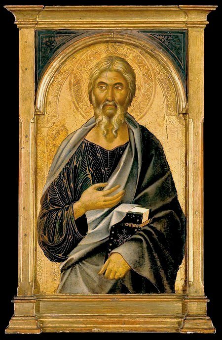 St. John the Evangelist, vintage artwork by Segna di Buonaventura, 12x8" (A4) Poster