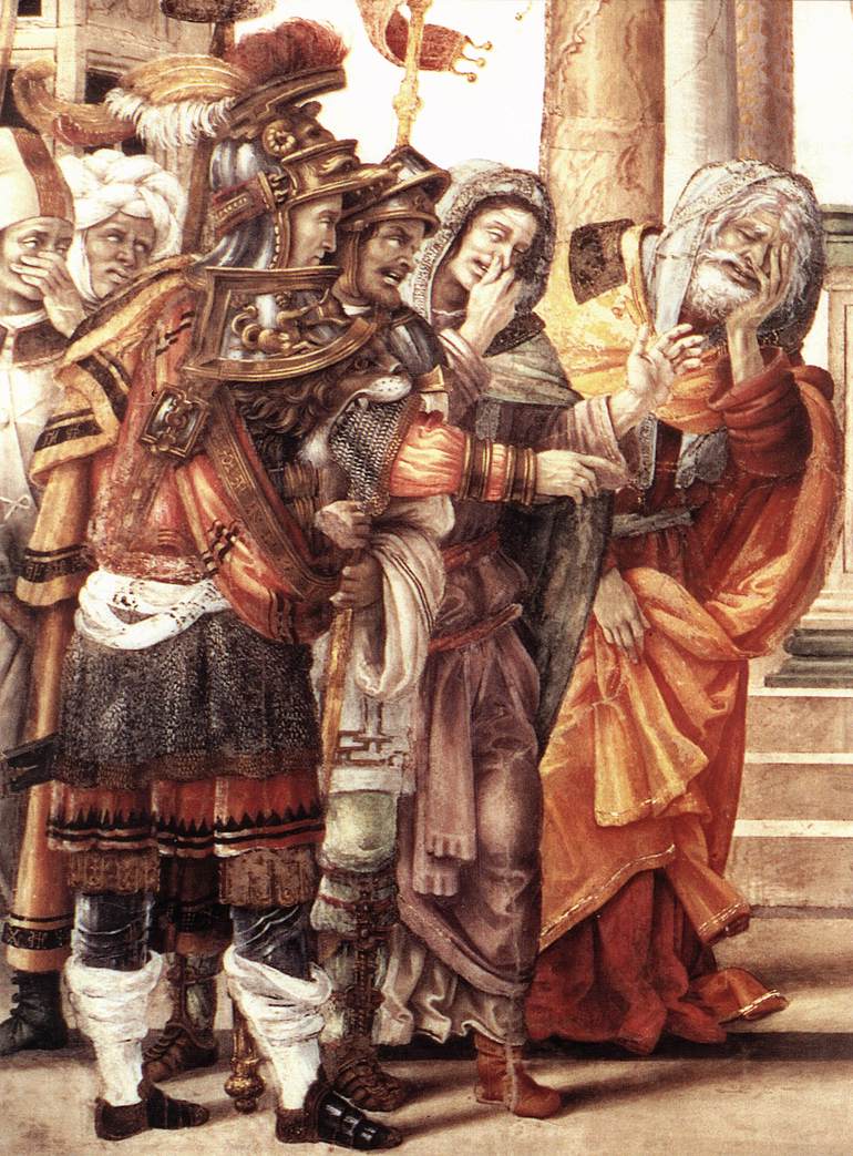 St Philip Driving the Dragon from the Temple of Hieropolis (detail) (Cappella Filippo Strozzi), vintage artwork by Filippino Lippi, A3 (16x12") Poster Print