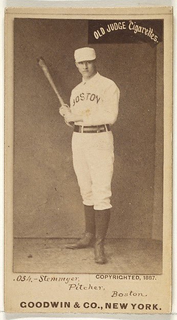 :Stemmyer Pitcher Boston from the Old Judge series for Old J-16x12"(A3) Poster