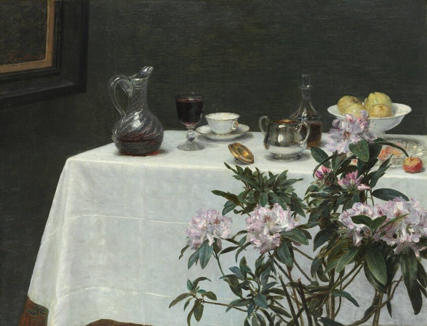 Still Life by Corner of a Table by Henri Fantin-Latour, 23x16"( A2 size) Poster Print