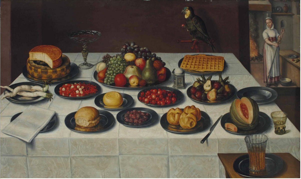 Still life, vintage artwork by Beuckeleer Huybrecht, 12x8" (A4) Poster