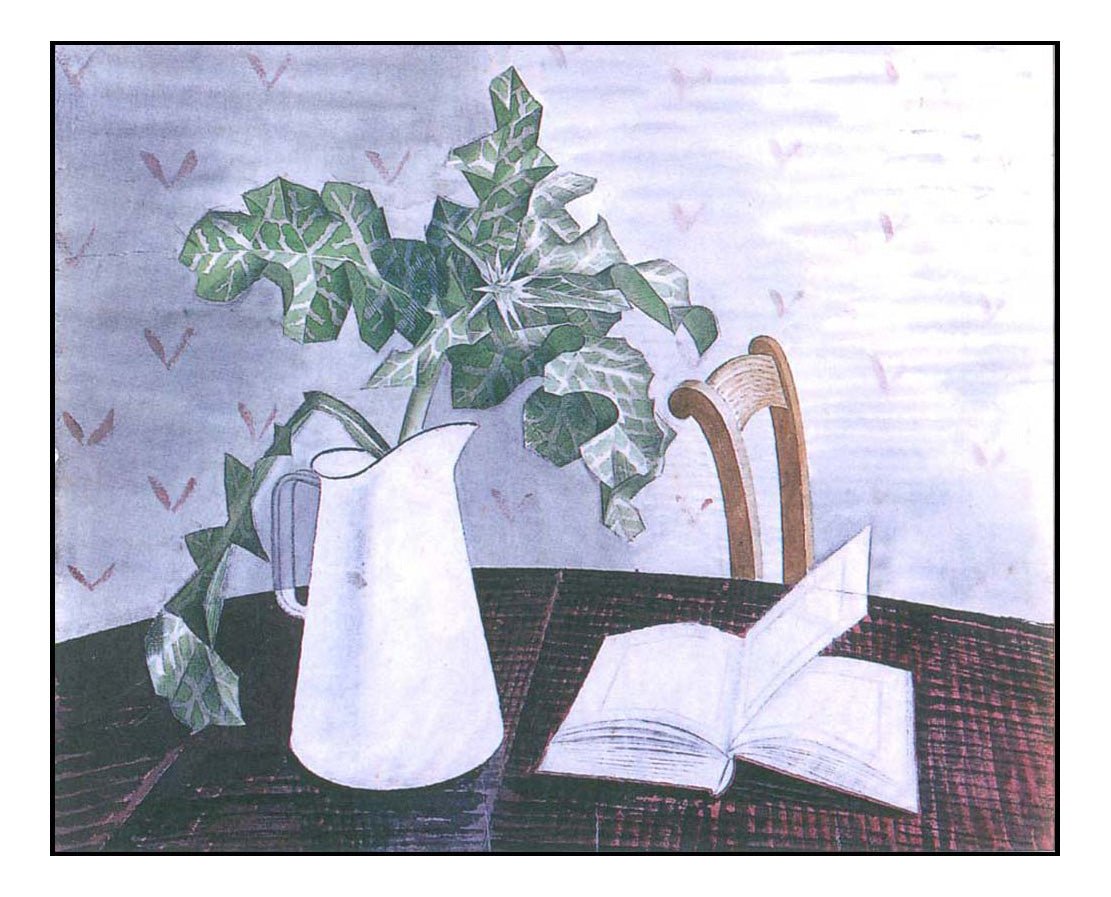 Still Life with Acanthus Leaves 1938-39 by Eric Ravilious, A4 size (8.27 × 11.69 inches) Poster