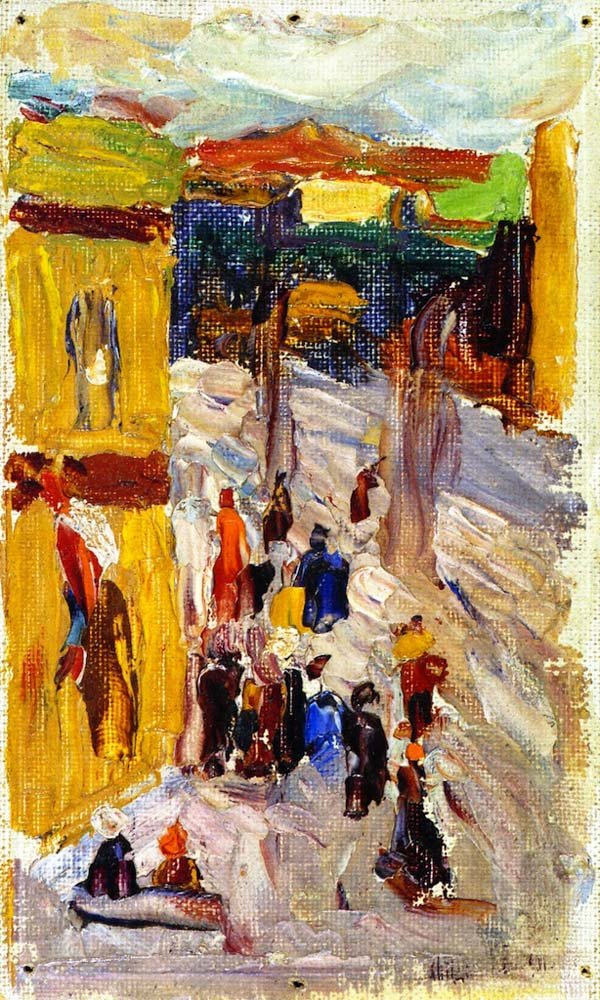 Street Corner - Wassily Kandinsky -1901 - 1903 by Wassily Kandinsky, 23x16"( A2 size ) Poster Print