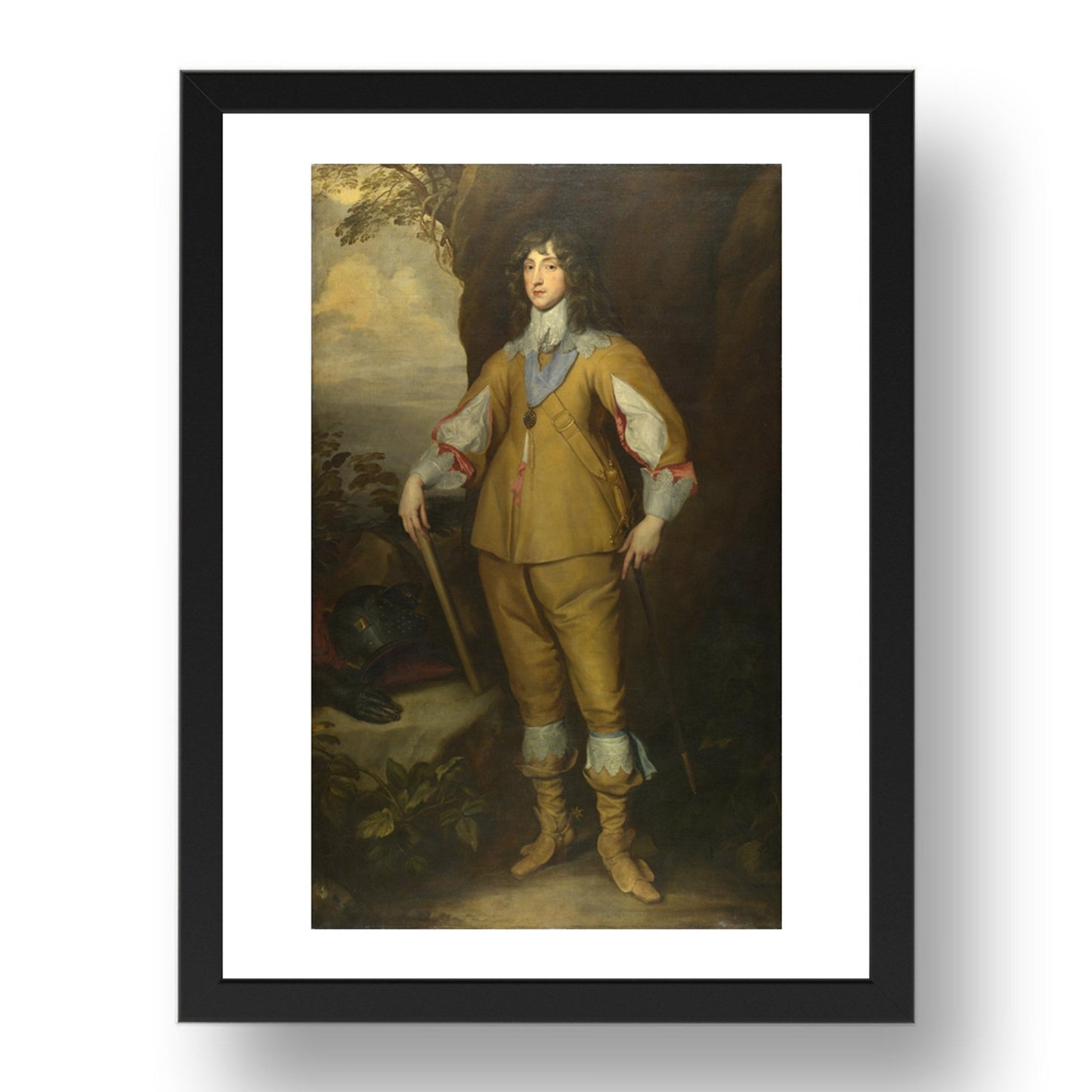 Studio of Anthony van Dyck: Prince Charles Louis, Count Palatine, Poster in 17x13"(A3) Frame