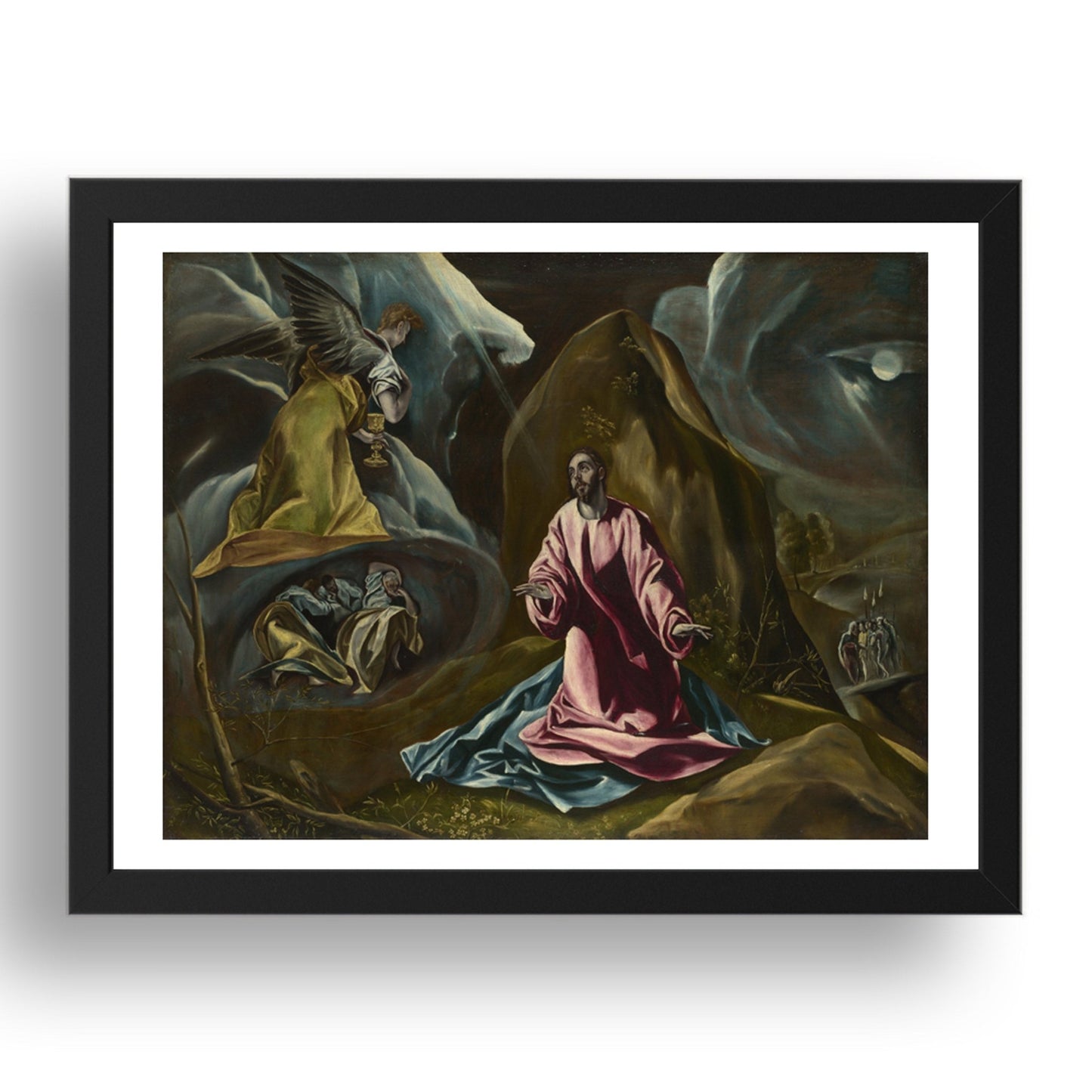Studio of El Greco: The Agony in the Garden of Gethsemane, Poster in 17x13"(A3) Frame