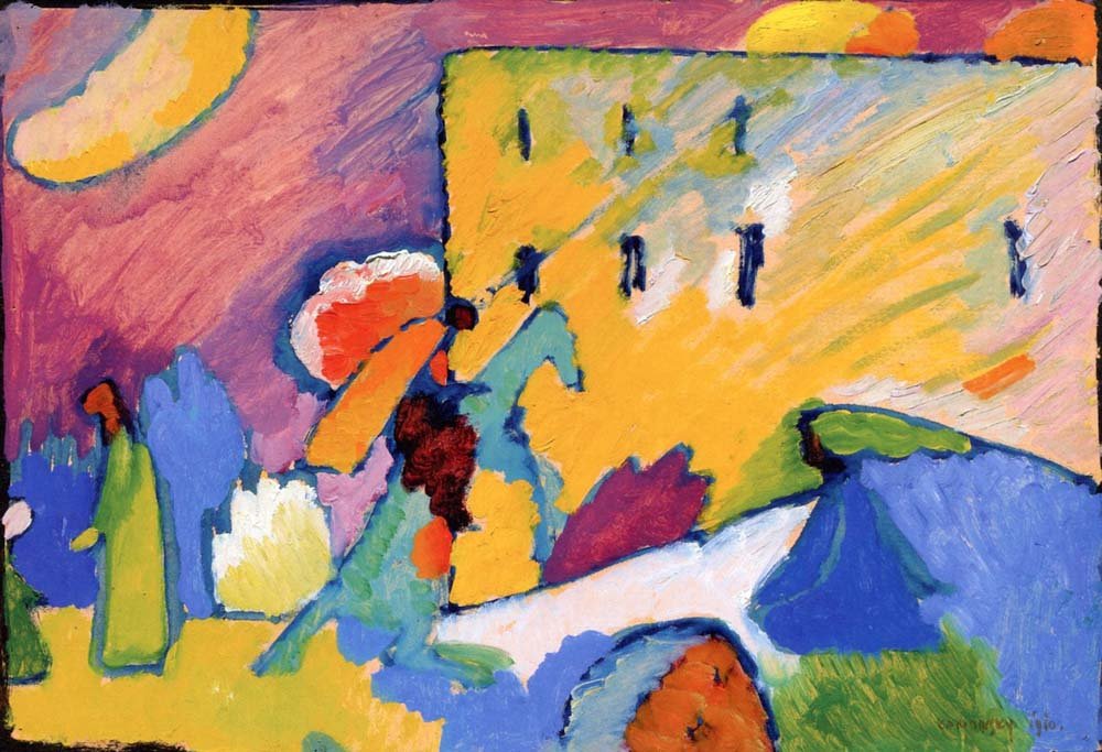 Study for Improvisation 3 - Wassily Kandinsky -1909 by Wassily Kandinsky, 23x16"( A2 size ) Poster Print