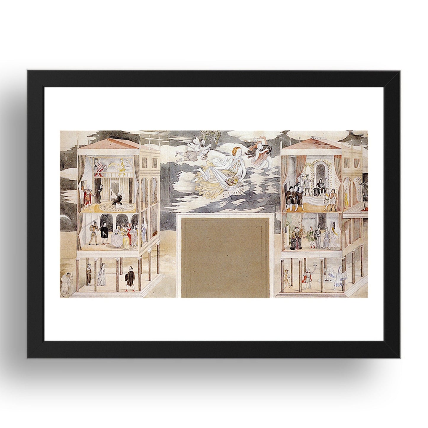 Study for Morley College Mural, 1928 by Eric Ravilious, 17x13" Frame