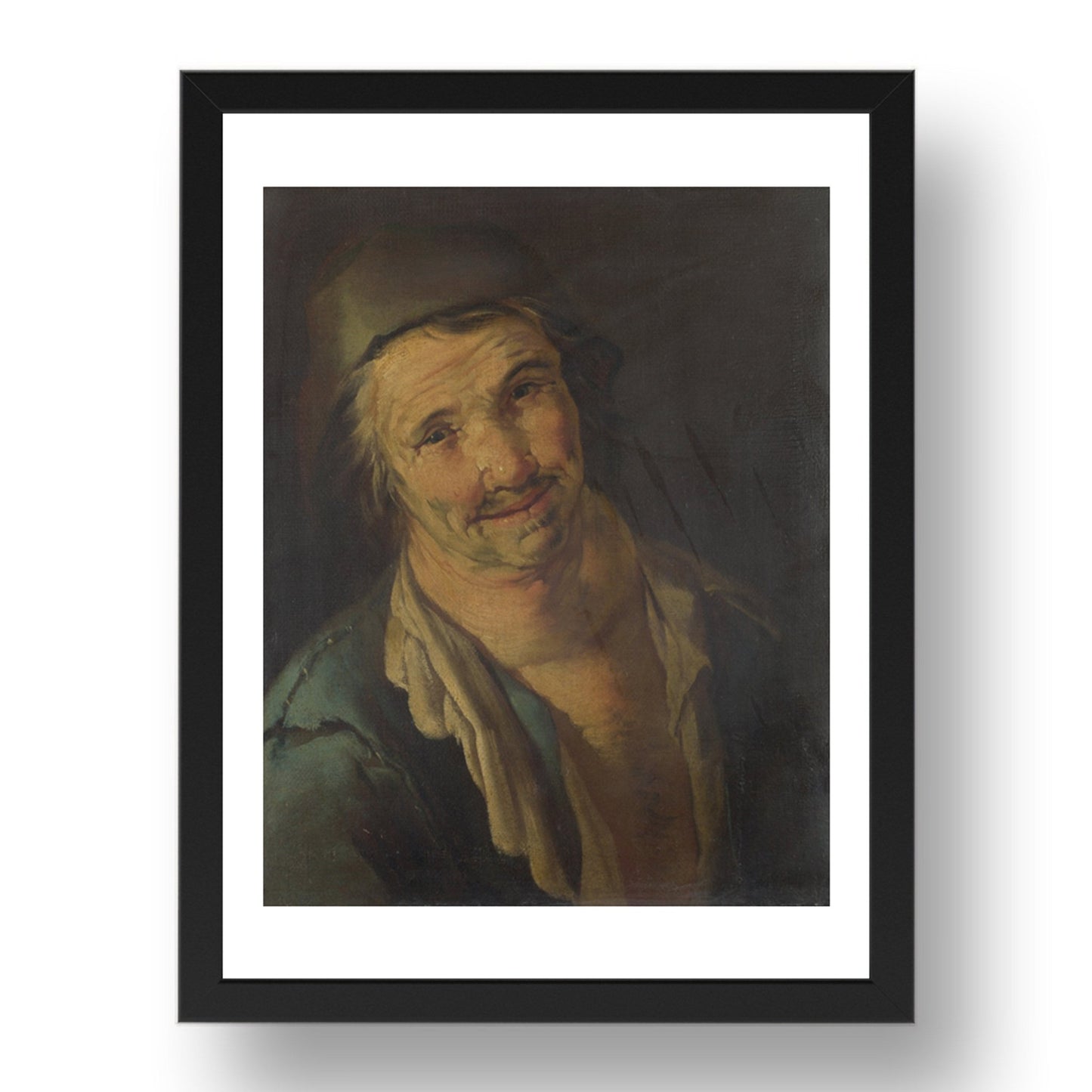 Style of Giacomo Francesco Cipper: Head of a Man in Blue, Poster in 17x13"(A3) Frame