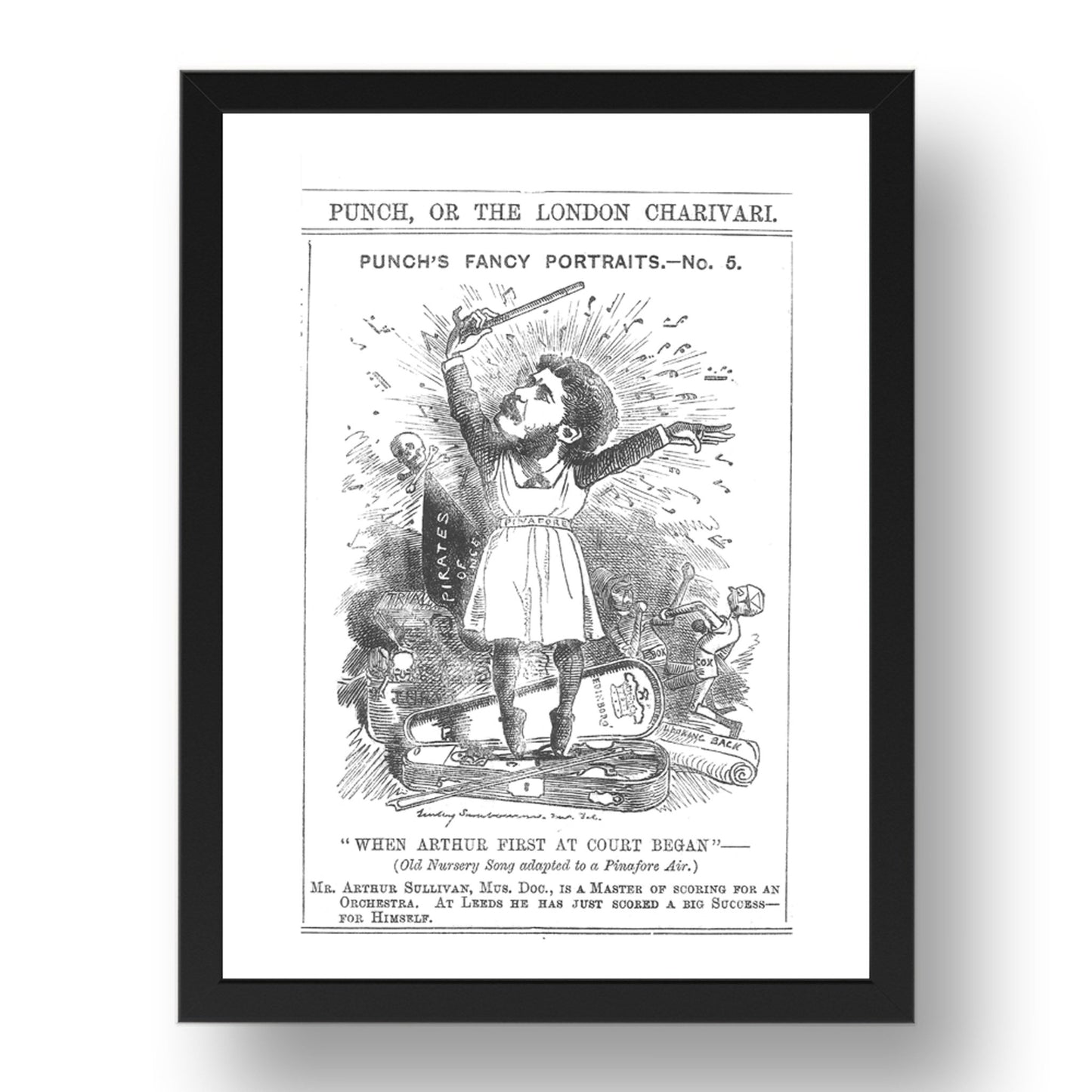 sullivan bw, vintage historic poster in 17x13"(A3) Frame