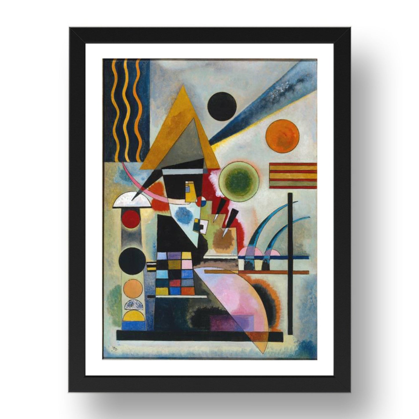 Swinging 1925 by Wassily Kandinsky, 17x13" Frame