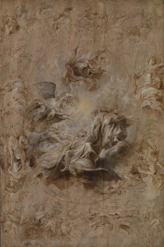 multiple sketch by Sir P. Paul Rubens, 12x8" (A4) Poster