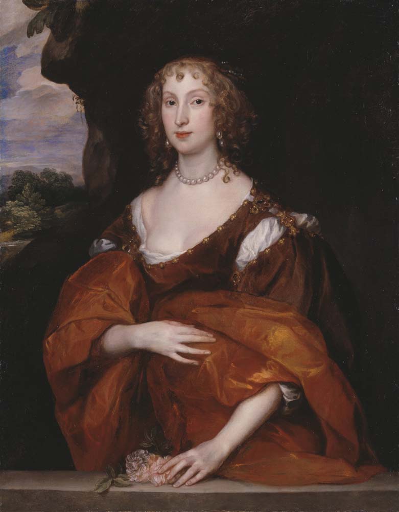 portrait of mary hill by Sir A. Van Dyck, 1638, 12x8" (A4) Poster