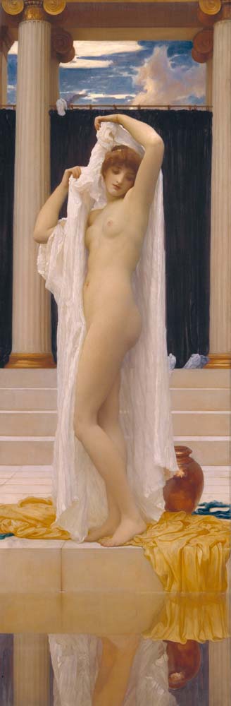 the bath of psyche by F. Lord, Leighton, 1890, 12x8" (A4) Poster