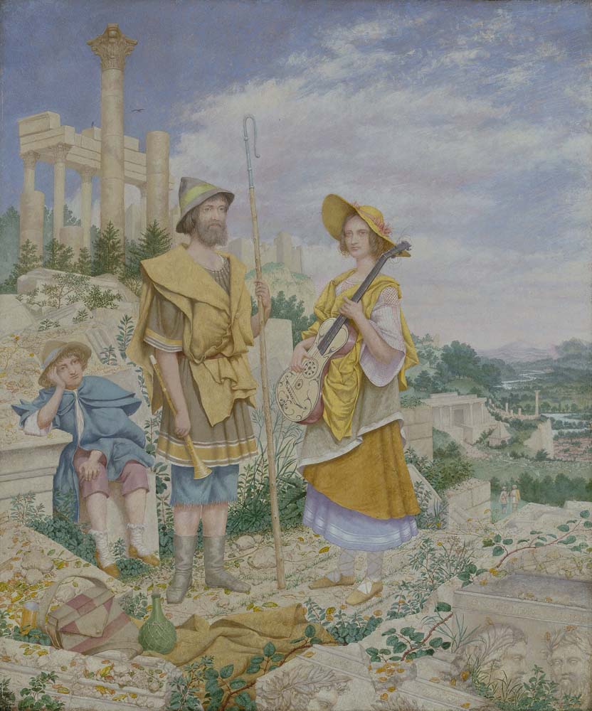 wandering musicians by Richard Dadd, 12x8" (A4) Poster