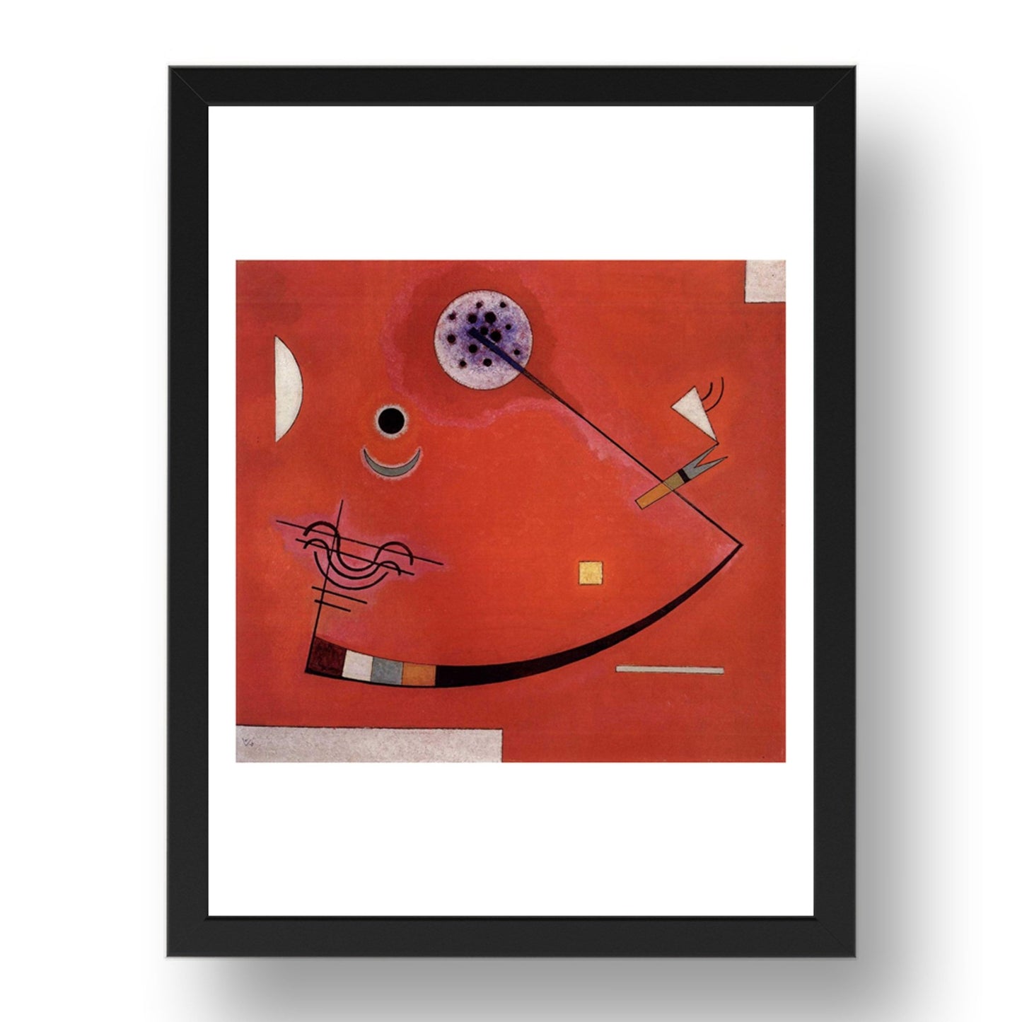 Taut At An Angle 1930 by Wassily Kandinsky, 17x13" Frame