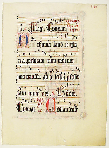 :Manuscript Leaf from an Antiphonary second quarter 15th cen-16x12"(A3) Poster