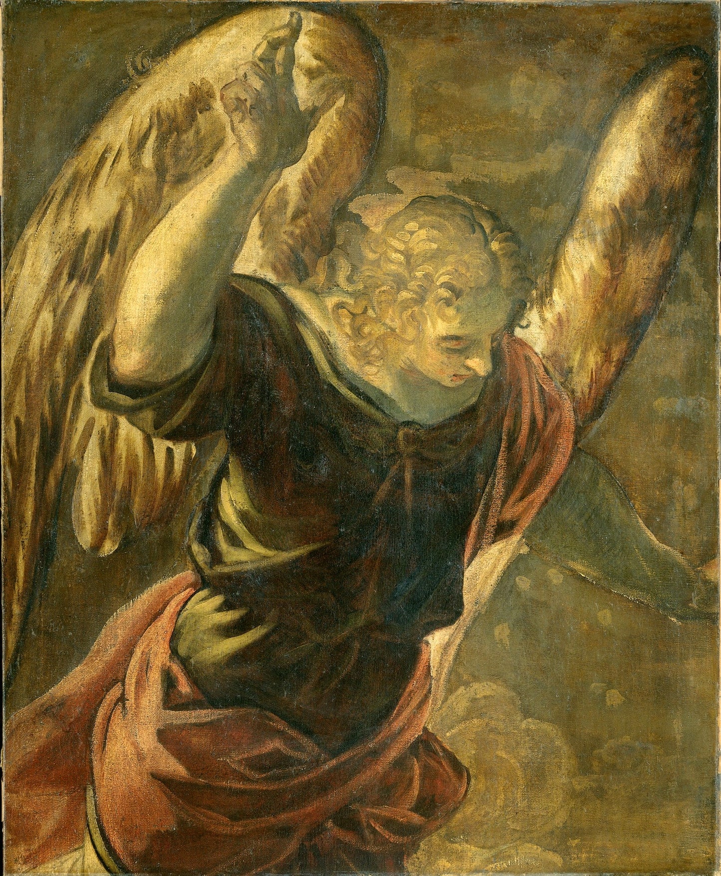The Annunciation (Angel), vintage artwork by Tintoretto, A3 (16x12") Poster Print