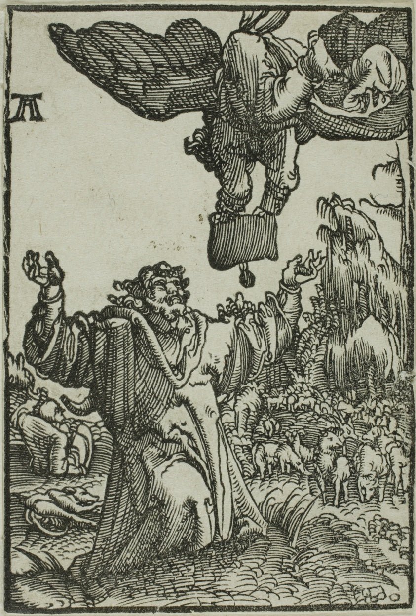 The Annunciation to Joachim, from The Fall and Redemption of Man by Albrecht Altdorfer, 23x16"( A2 size) Poster Print