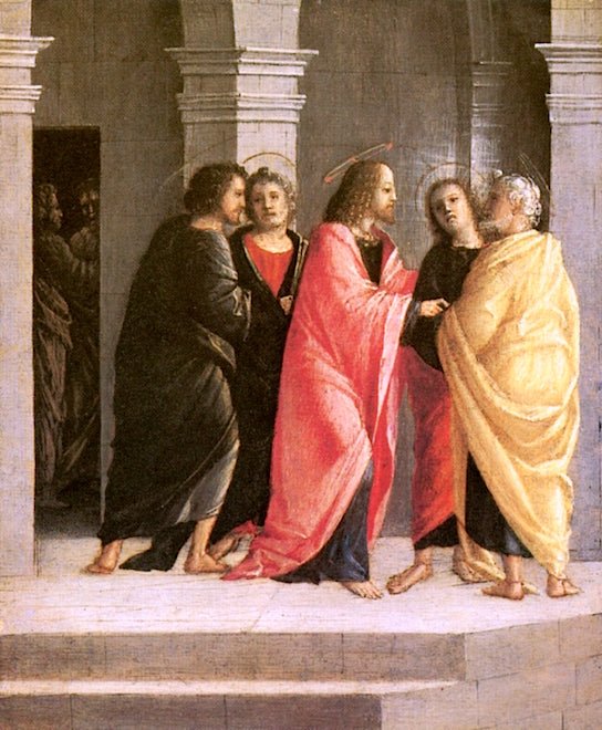 The Apparition of Christ among the Apostles, vintage artwork by Bramantino, A3 (16x12") Poster Print