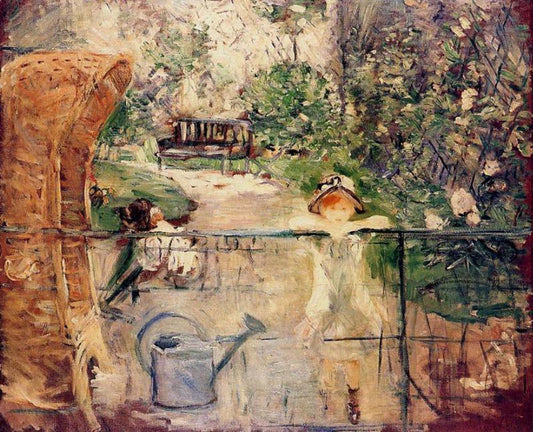 The Basket Chair - 1885 - Museum of Fine Arts - Houston USA by Berthe Morisot, vintage art, modern poster print