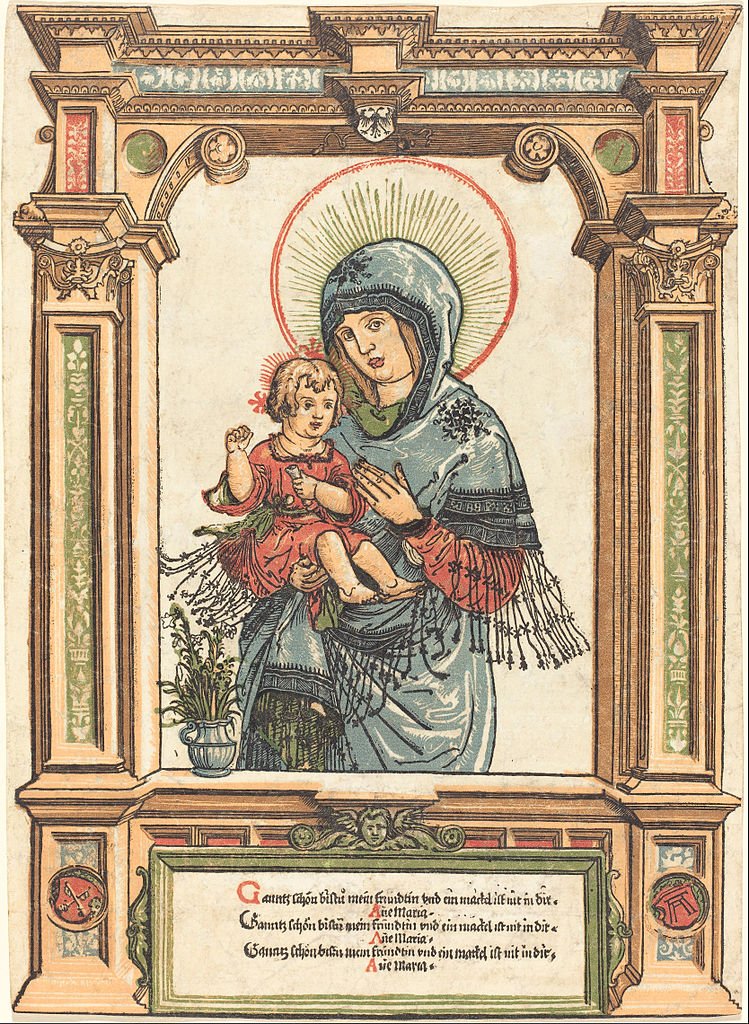 The Beautiful Virgin of Regensburg, vintage artwork by Albrecht Altdorfer, A3 (16x12") Poster Print