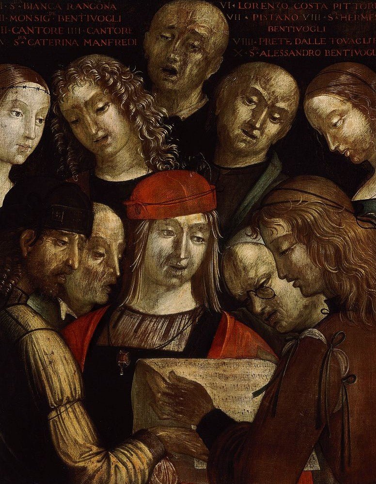 The Bentivoglio Family, vintage artwork by Lorenzo Costa, A3 (16x12") Poster Print