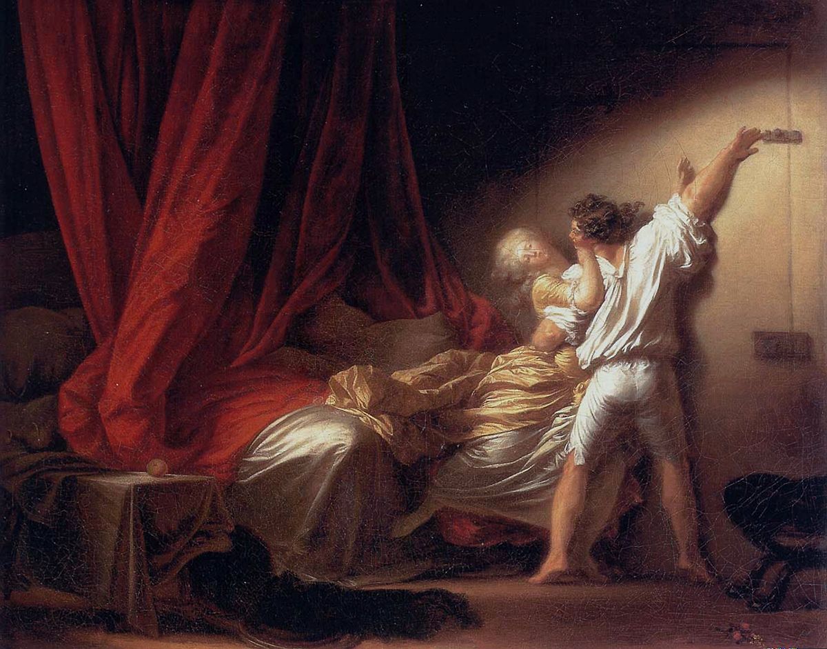 The Bolt by Jean-Honore Fragonard, vintage art, modern poster print