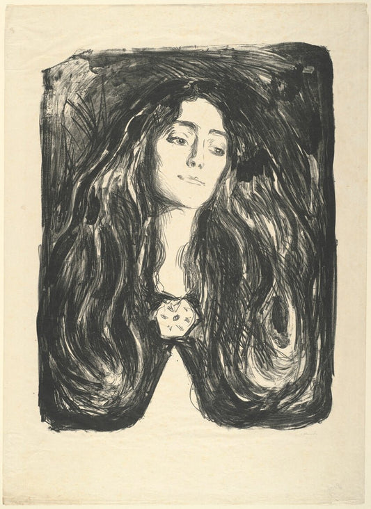 The Brooch. Eva Mudocci by  Edvard Munch, 23x16"( A2 size) Poster Print