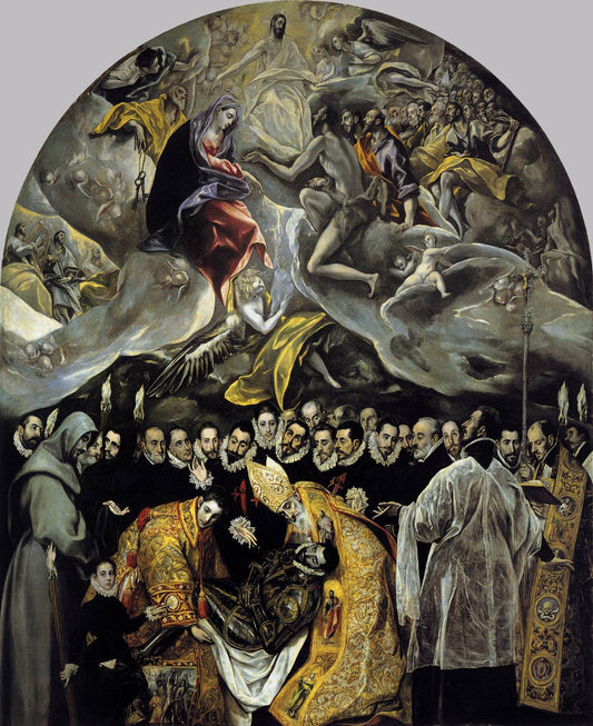 The Burial of Count Orgaz by El Greco, vintage art, modern poster print