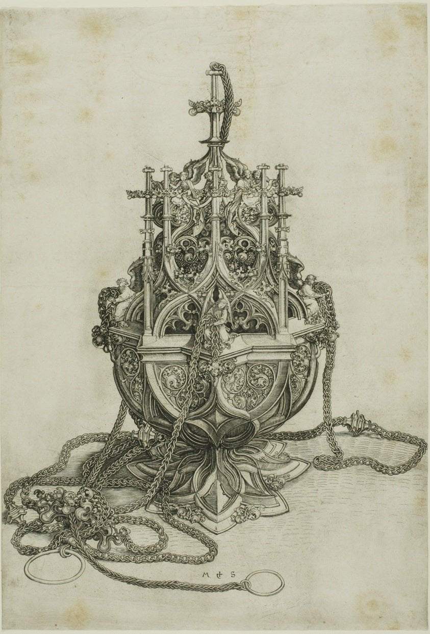The Censer by Martin Schongauer, 23x16"( A2 size ) Poster Print