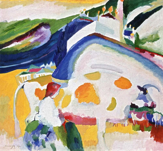 The Cow - 1910 by Wassily Kandinsky, 23x16"( A2 size ) Poster Print