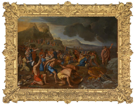 The Crossing of the Red Sea by Nicolas Poussin, vintage art, modern poster print