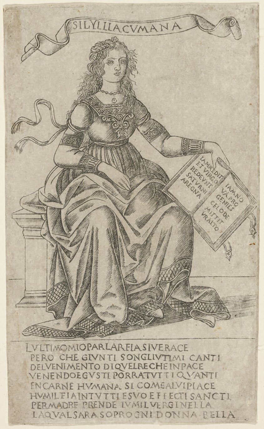 The Cumean Sibyl by Attributed to Francesco Rosselli, 23x16"( A2 size) Poster Print