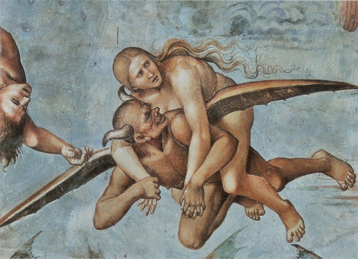 The Damned (Detail 1), vintage artwork by Luca Signorelli, A3 (16x12") Poster Print