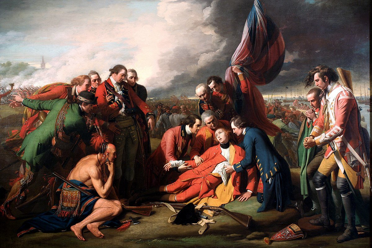 The Death of General Wolfe by Benjamin West, vintage art, modern poster print