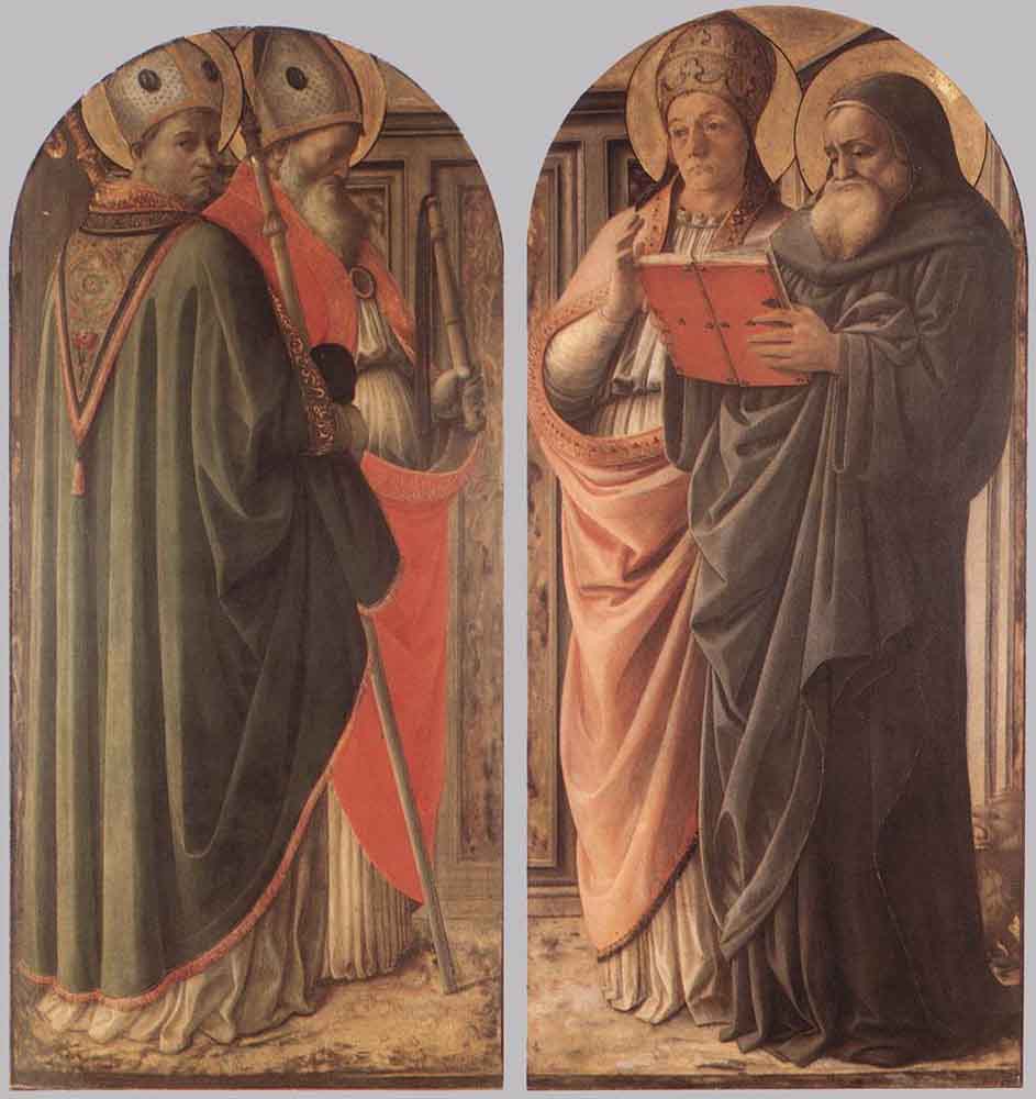 The Doctors of the Church, vintage artwork by Fra Filippo Lippi, A3 (16x12") Poster Print