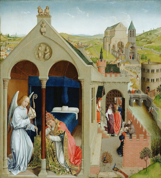 The Dream of Pope Sergius, vintage artwork by Rogier van der Weyden, A3 (16x12") Poster Print