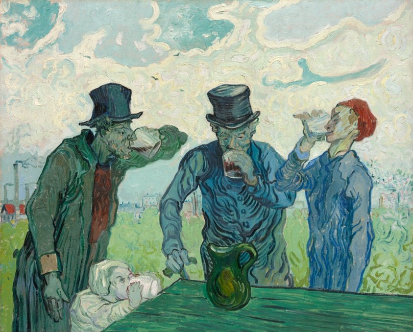 The Drinkers by Vincent van Gogh, 23x16"( A2 size) Poster Print