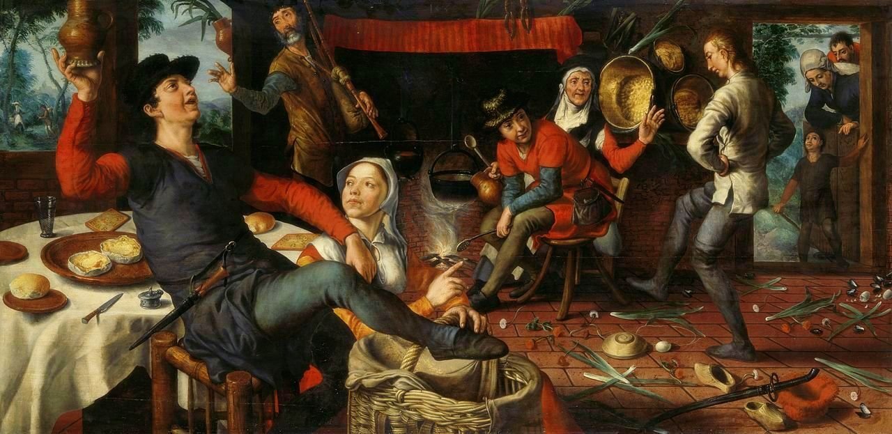 The Egg Dance, vintage artwork by Pieter Aertsen, A3 (16x12") Poster Print