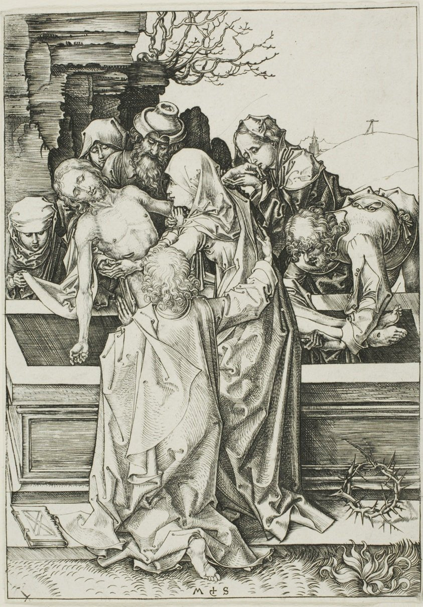 The Entombment by Martin Schongauer, 23x16"( A2 size) Poster Print