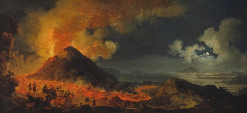 The Eruption of Vesuvius by Pierre-Jacques Volaire, 23x16"( A2 size) Poster Print