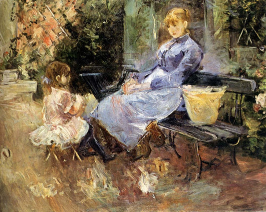 The Fable by Berthe Morisot, 1883, vintage art, modern poster print