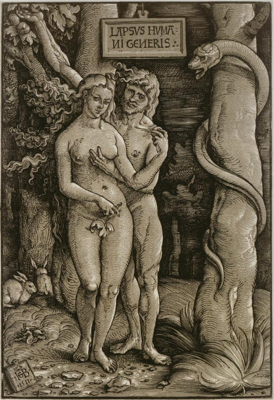 The Fall of Man (Der Sündenfall), vintage artwork by Hans Baldung, A3 (16x12") Poster Print