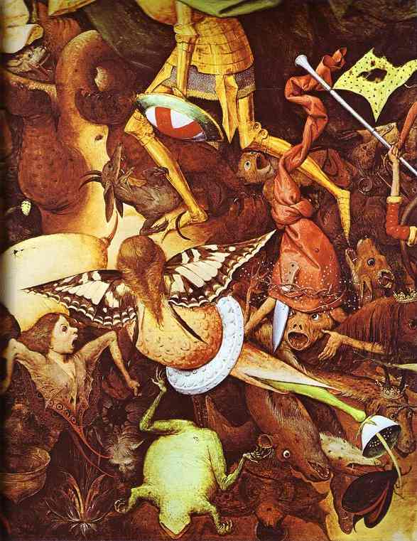 The Fall of the Rebel Angels. Detail, vintage artwork by Pieter Bruegel the Elder, A3 (16x12") Poster Print