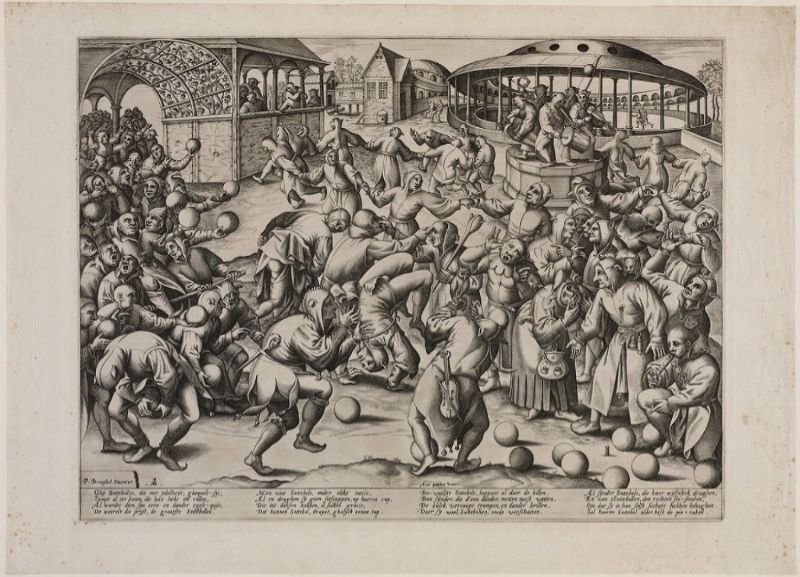 The Festival of Fools, vintage artwork by Pieter Bruegel the Elder, A3 (16x12") Poster Print
