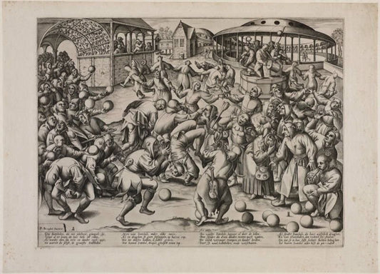 The Festival of Fools, vintage artwork by Pieter Bruegel the Elder, A3 (16x12") Poster Print